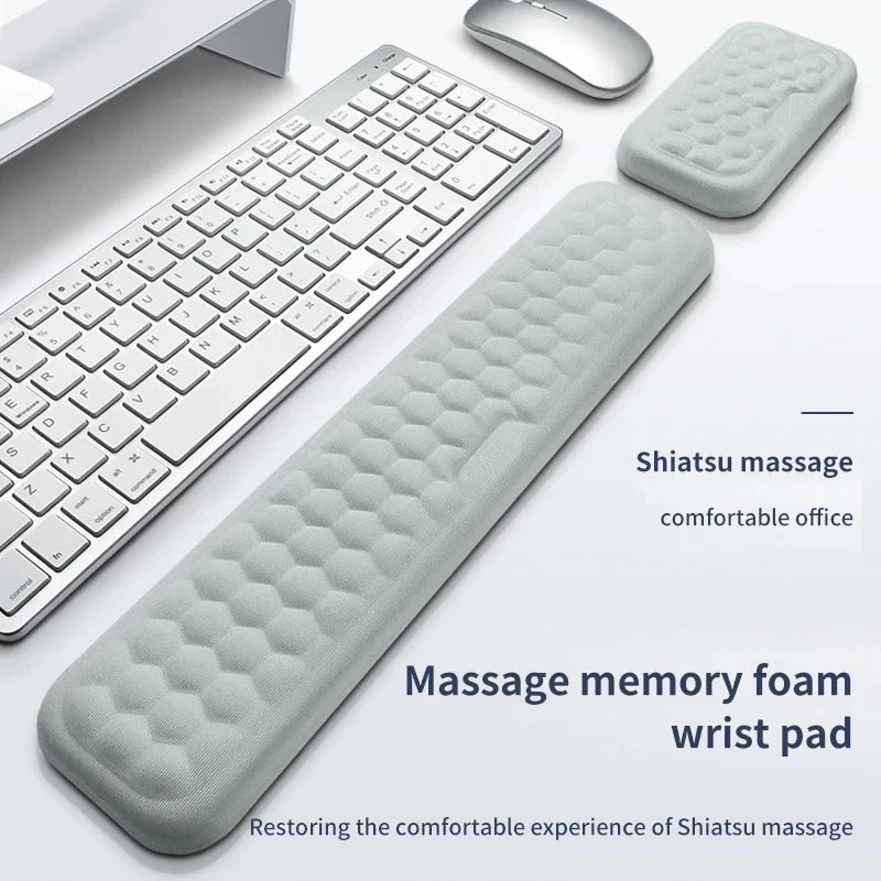Memory Foam Keyboard Wrist Rest & Mouse Pad | Welloam
