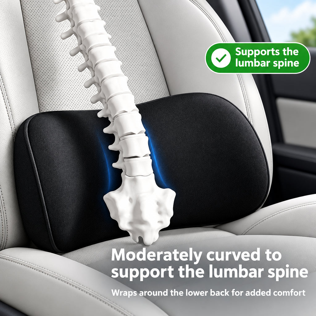 Memory Foam Car Lumbar Support Cushion