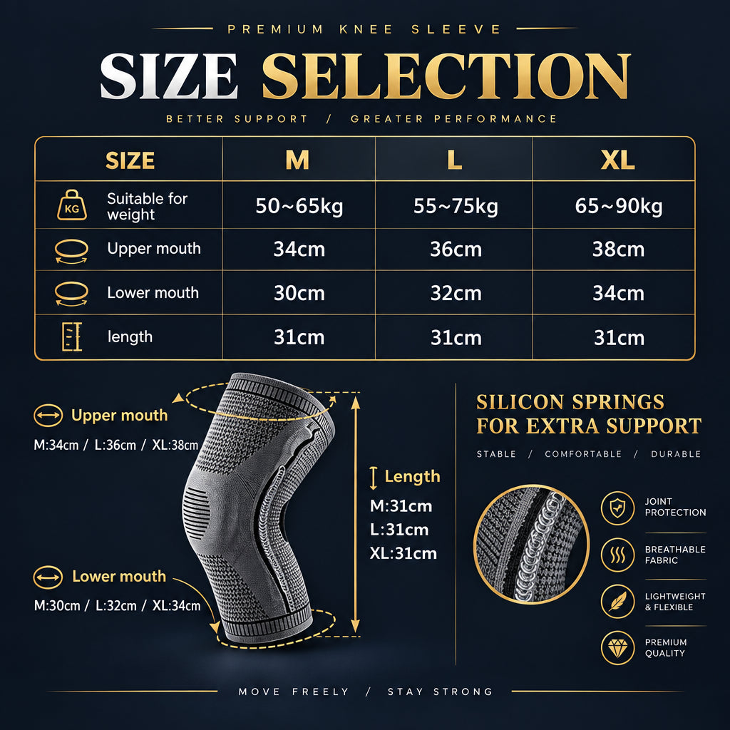 Silicone-Grip Knee Support