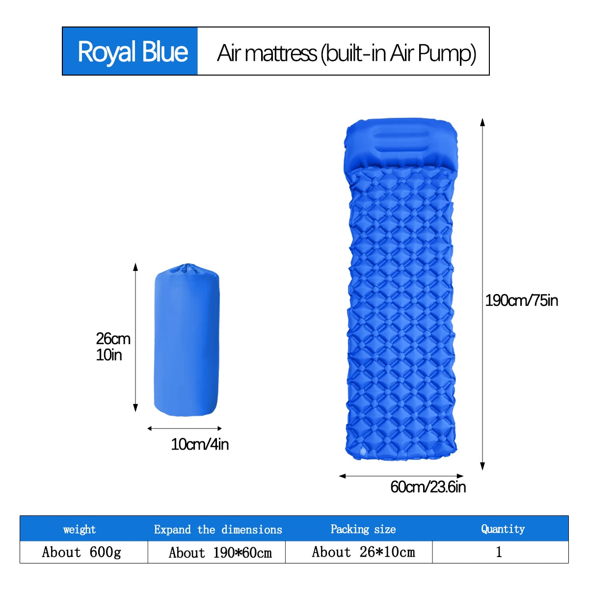 Inflatable Camping Sleeping Pad | Welloam