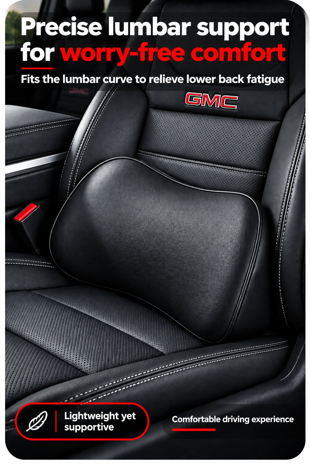 Memory Foam Car Lumbar Support Cushion